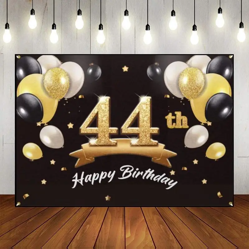 Happy 42th43th44th45th50th Birthday Background for Photography Greenery Photo Lantern Backdrop Woman Custom Queen Backdrops Part