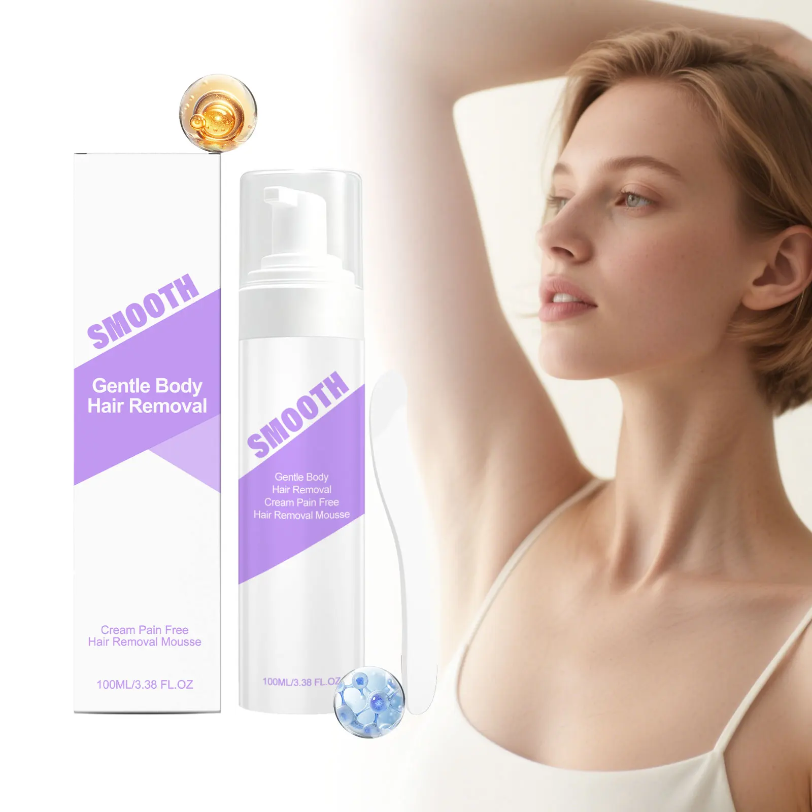 Hair Removal Mousse Hair Growth Inhibitor Arm Armpit Leg Intimate Areas Painless Depilatory Soothing Permanent Epilator Cream
