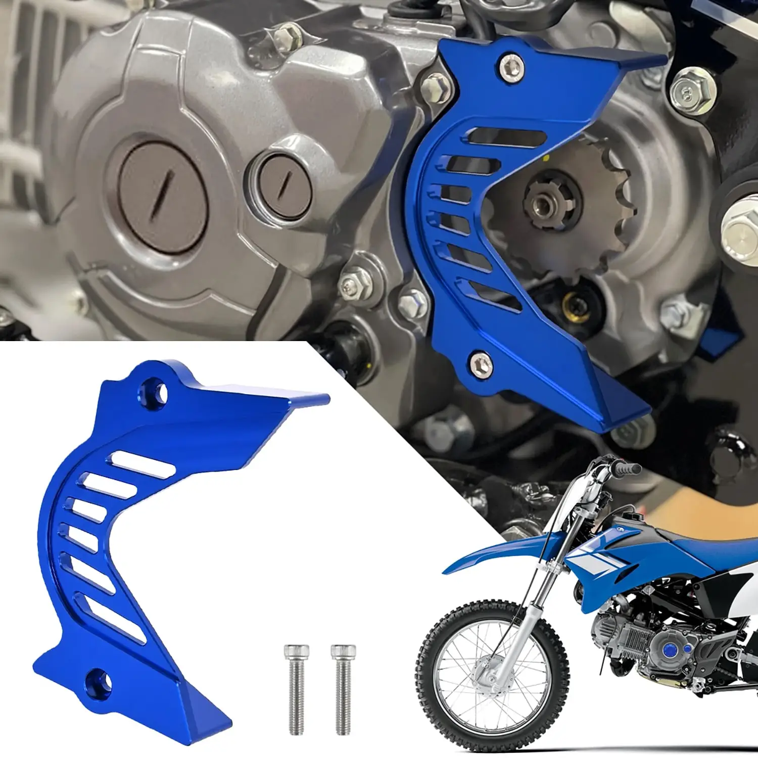 

Крышка звездочки мотоцикла, защитная цепь, защитные детали, защитный щит из алюминиевого сплава с ЧПУ для YAMAHA TTR110, все годы