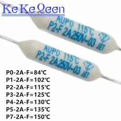 100pcs P2-2A-F 115Degc 2A 250V AUPO Resistance Thermal fuse P4-2A-F RF130 P7-2A-F Temperature Fuse 84/102/115/125/135/145/150