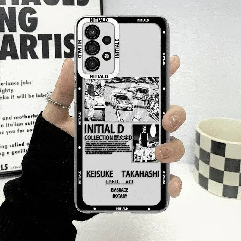 Japan Anime Initial D Transparent Soft Case For Samsung Galaxy A53 A54 A73 A34 A33 A25 A24 A13 A14 A15 5G funda TPU Phone Case