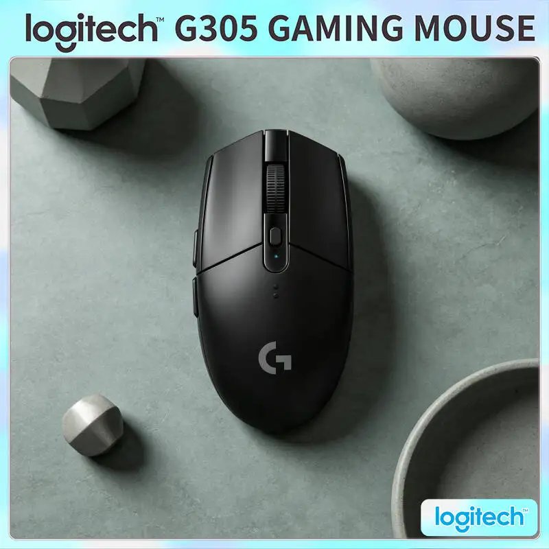 LIGHTSPEED Gaming Mouse Logitech G305, 12000 DPI HERO, 6 Buttons, 250hr Battery, 99g, LIGHTSPEED 1ms, PC Mac Laptop
