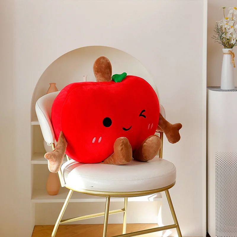 

Cute Squishy Fruit Plush Toy Stuffed Tomato Apple Pear Orange Persimmon Plush Pillow Soft Food Plush Peluche Kids Birthday Gift
