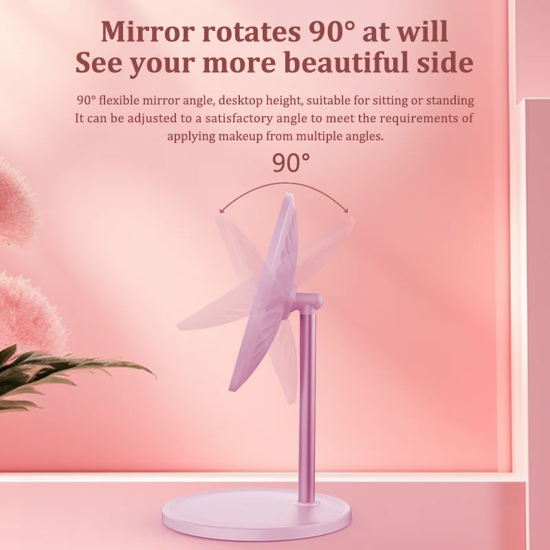 1200 mah LED Makeup Mirror 3 Color Light Adjustment Light Up at a Touch Ultra Long Endurance Tray Storage Table Vanity Mirror