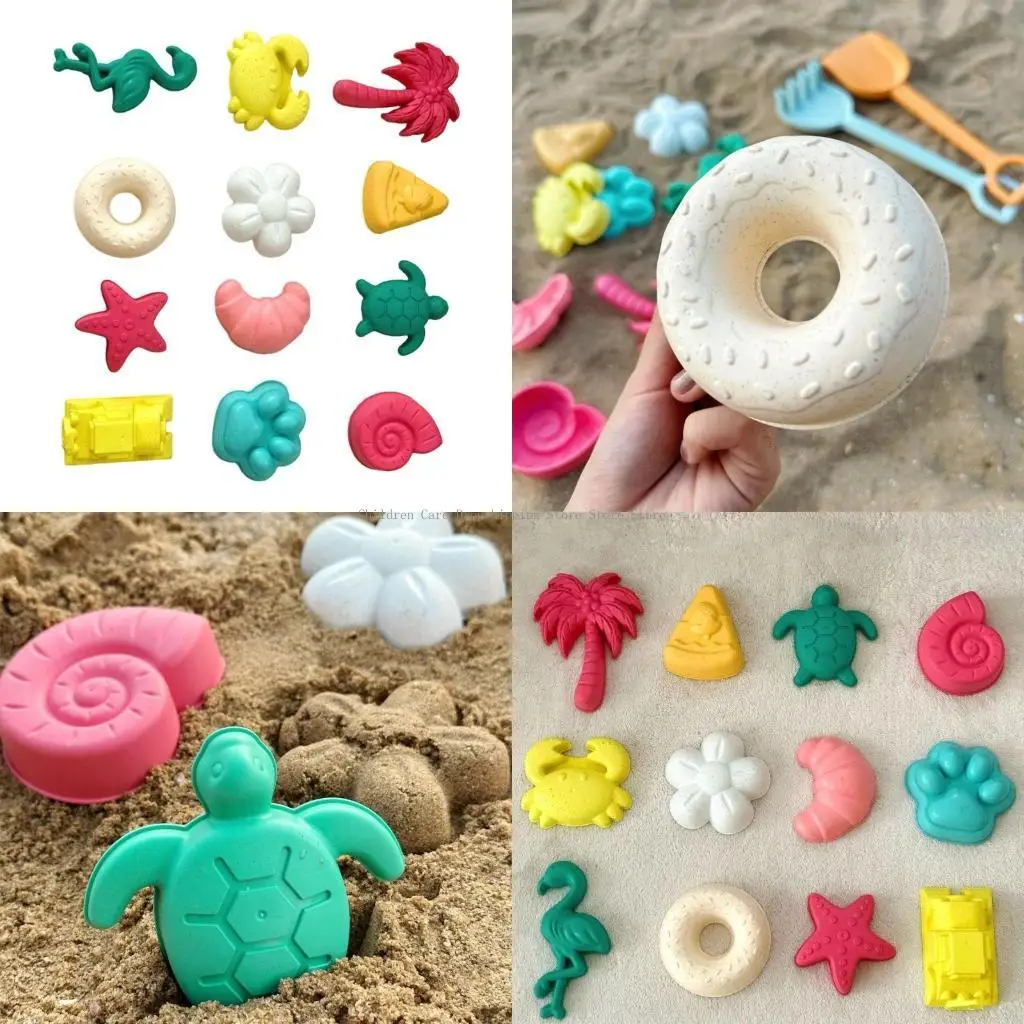  Children Beach Toy Sand Molds for Kids Flower Maker for Gardening Snow Backyard Beach Gadgets Sand Tool