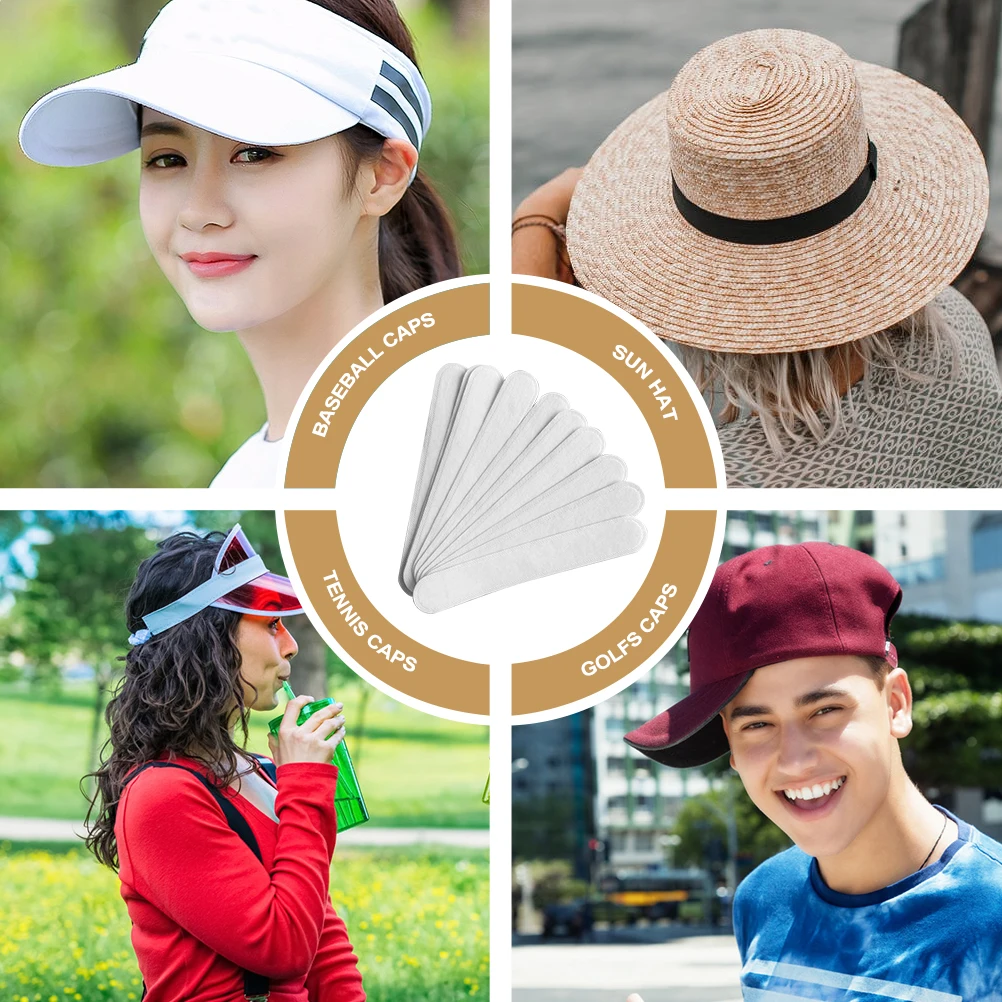 

40 Pcs Hat Pad Sweat Pads Inserts Women's Hats & Caps Band Liner Sweatband Lining