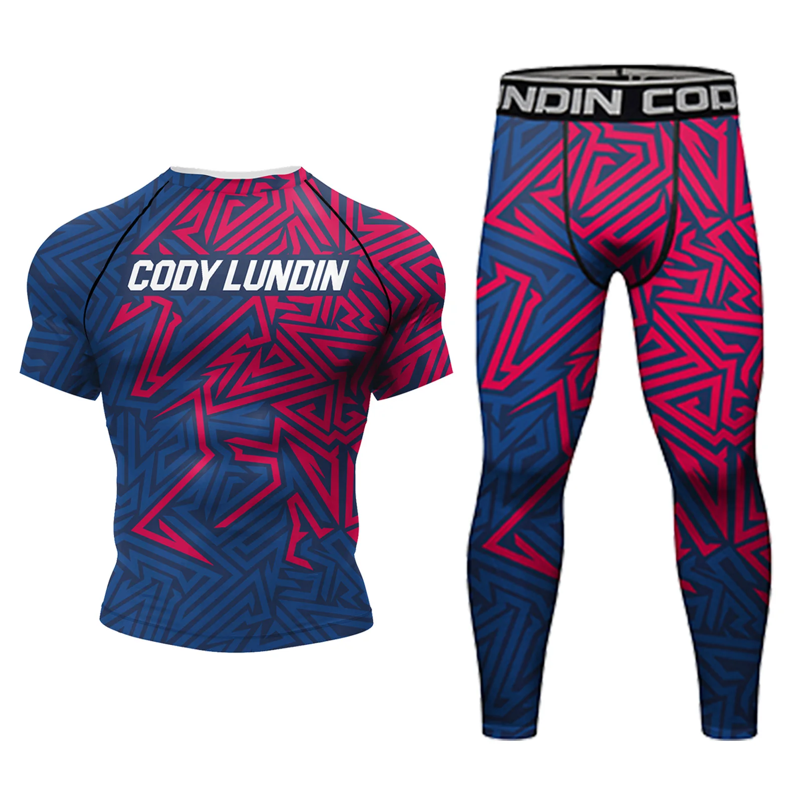 Cody Lundin Vivid Priting MMA Rash Guard 4 ชิ้น/เซ็ตสําหรับชายบราซิล Grappling No Gi Jiu-Jitsu เสื้อ + กางเกงขาสั้นต่อสู้เสื้อผ้า