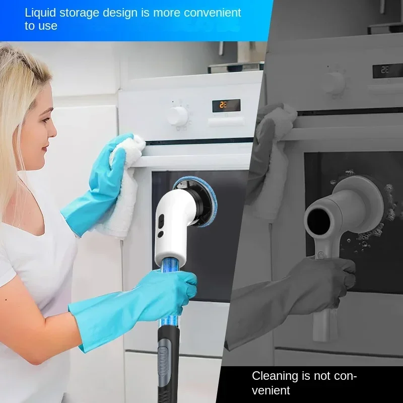 Bagno, pavimento della cucina, spazzola elettrica multifunzionale wireless, pulizia con pulizia a liquido e rotante
