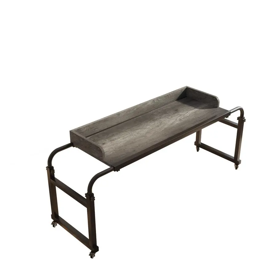 مكتب فوق السرير مع عجلات King amp Queen Bed Table طاولة كمبيوتر محمول رمادي، QQ950