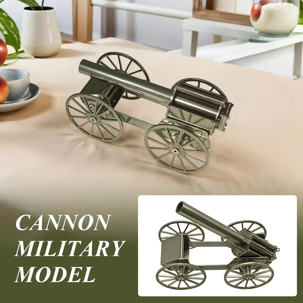

Steel Metal Solid Brass Cannon Military Model Office Birthday Support Toys Firecrackers Gifts Decoration Family A8I8