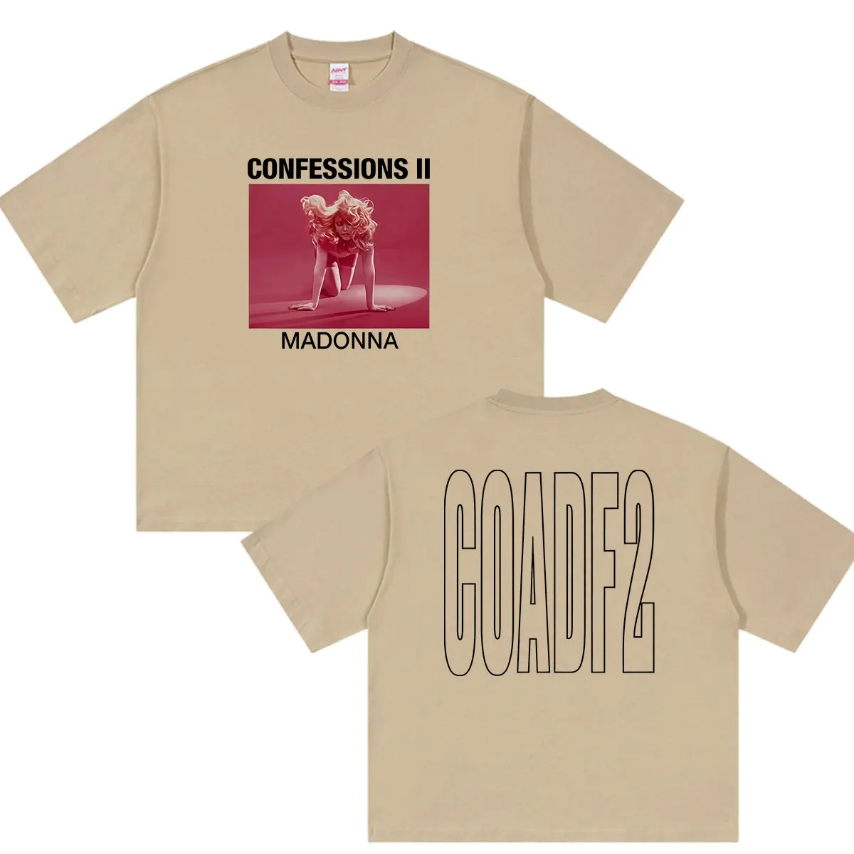 マドンナ告白 II ツアー 2026 グラフィック Tシャツ男性女性服