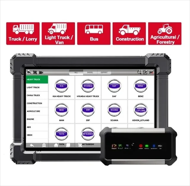 

2023 X7 HD Heavy Duty Truck Truck Scanner Full System X7hd 12V 24V Oil DPF Regen ECU Reset Battery OBD2 Diagnostic Tool