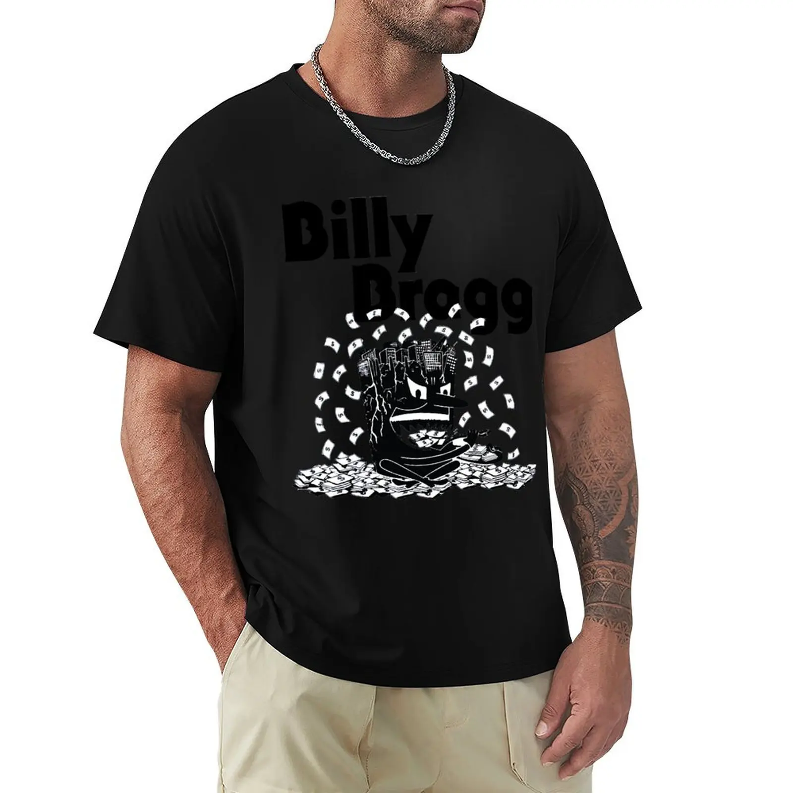 Billy Bragg - Talking With For Fans T-Shirt Plus Size Gym Sports T-Shirt
