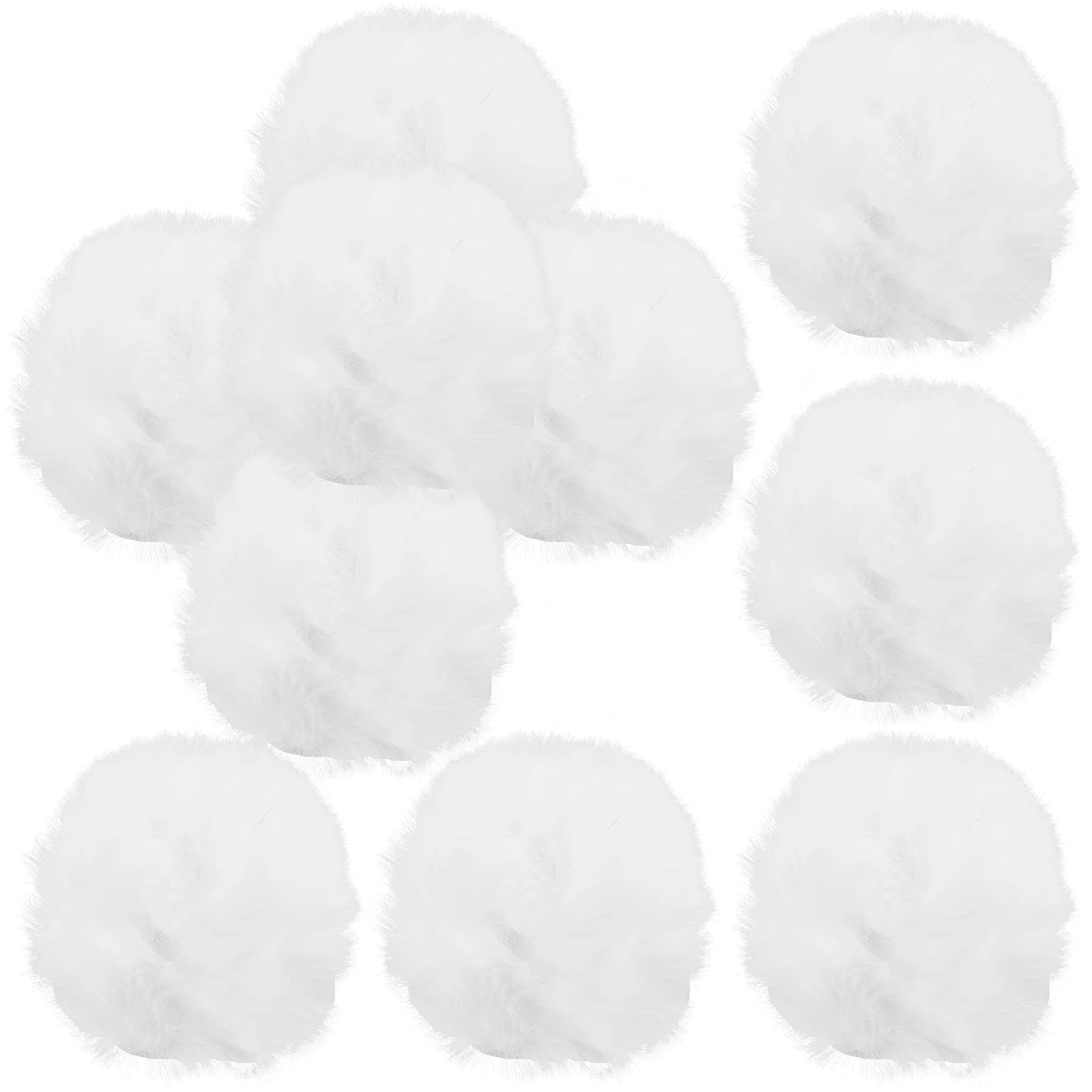 10 Pcs Accessories for Room Christmas Fake Fur Ball Bunny Tail Sweet Costume Women Fluffy Adults White Women's