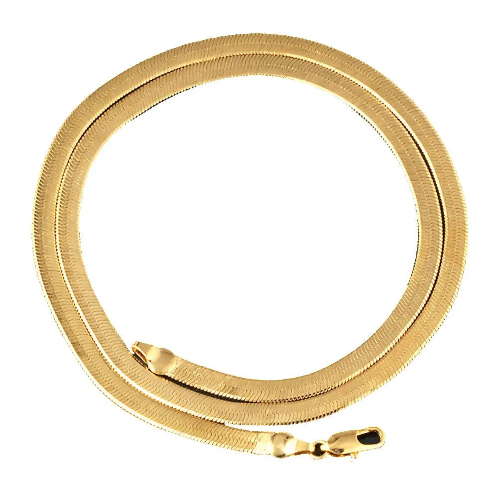 Flat Snake Necklace 20 Plated Copper Chain Adorable Stand Out Design Lay Flat Elegant Fashion Jewelry Gift for Her Him