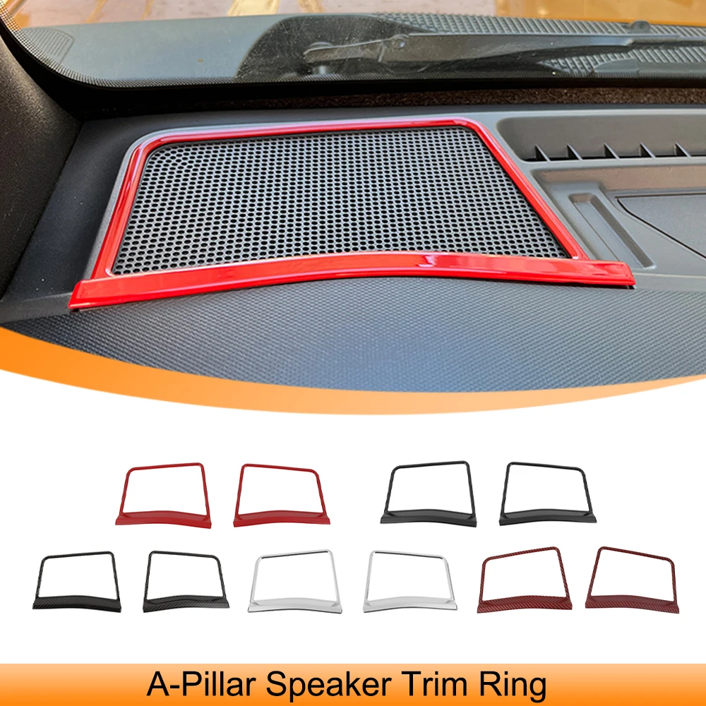 

Car Dashboard A-Pillar Speaker Audio Decoration Cover Trim for Ford Bronco 2021 2022 2023 Up Horn Stickers Interior Accessories