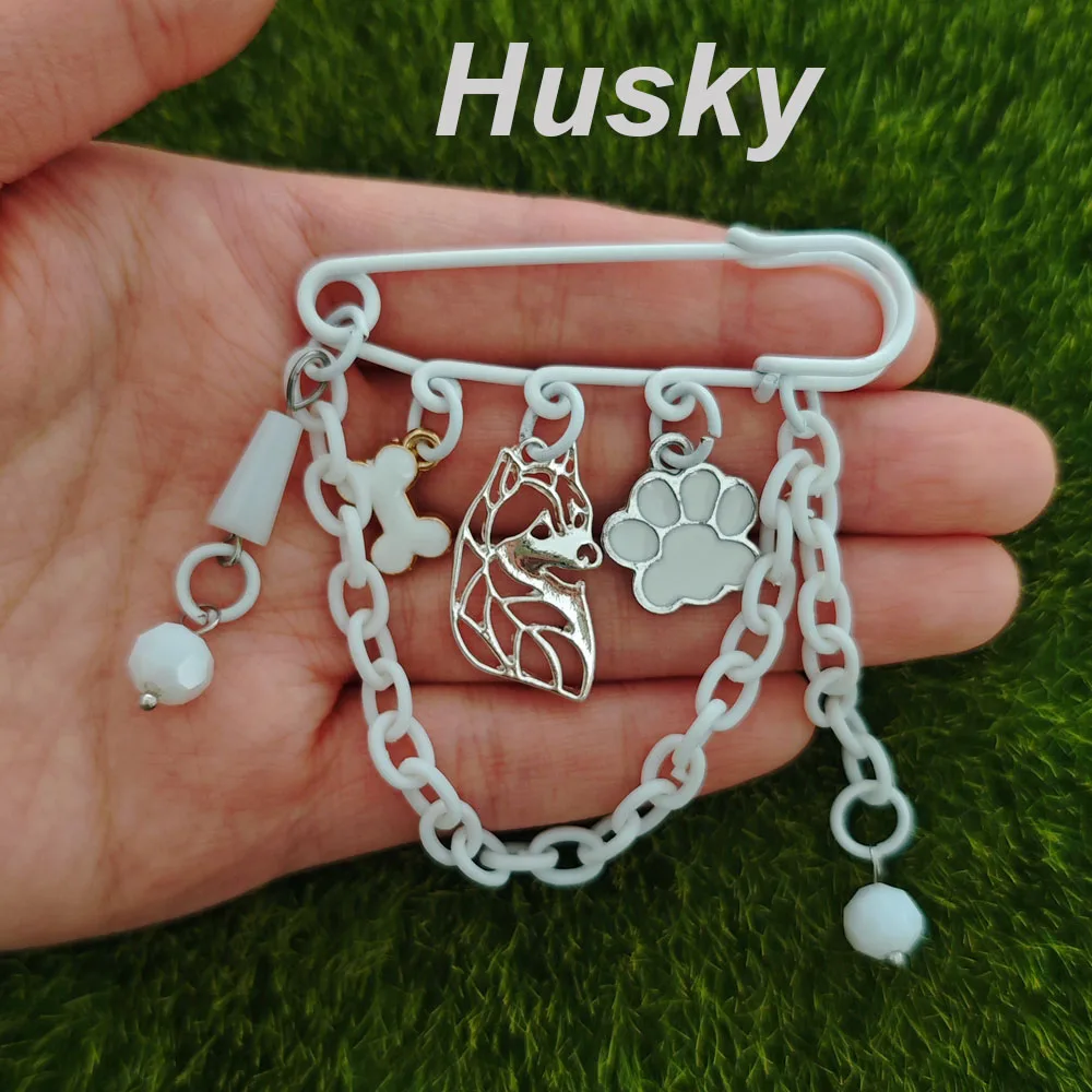 Whippet Husky Brooch Pins Shiba inu Dog Animal Breastpin Niche Design Accessories