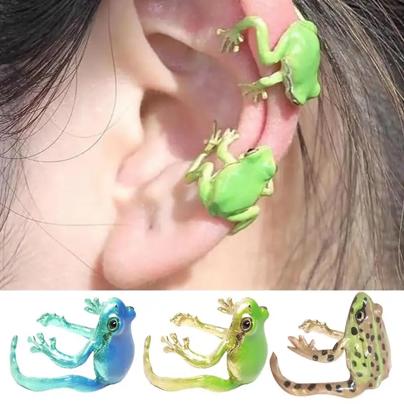 Animal Rings Green Frog Resin Ring Cool Adjustable Tree Frog Ring Open Frogs Shaped Delicate Handmade Jewelry For Adults & Kids