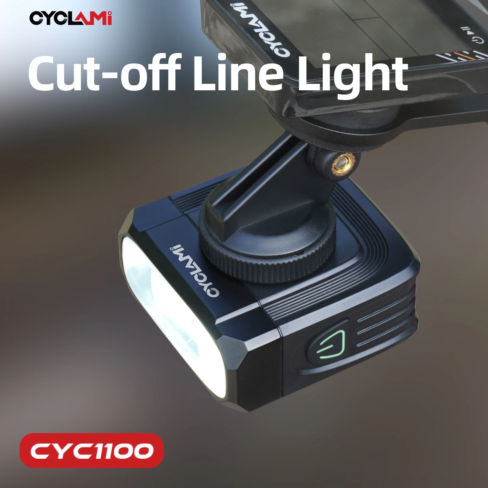 Phare de vélo CYCLAMI CYC1100 à faisceau coupant pour VTT et vélo de route, éclairage nocturne 1100 lumens 2000 mAh