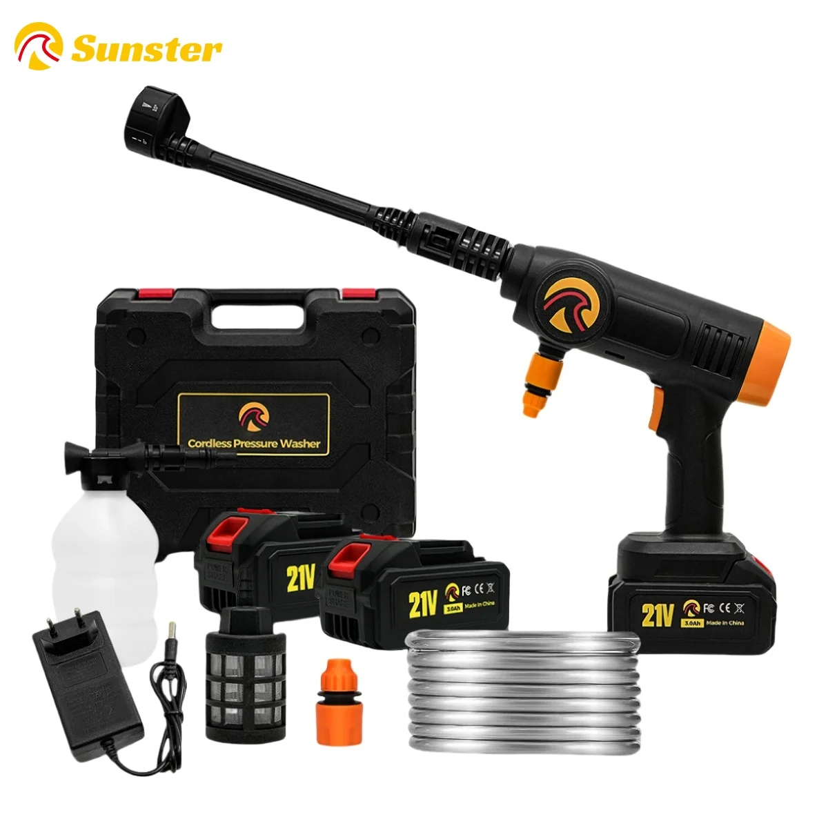 200Bar 21V Spazzolato Cordless Pulitore Ad Alta Pressione Rondella A Spruzzo Pistola Ad Acqua di Lavaggio Auto Macchina di Pulizia Dell'acqua A Pressione Per Makita