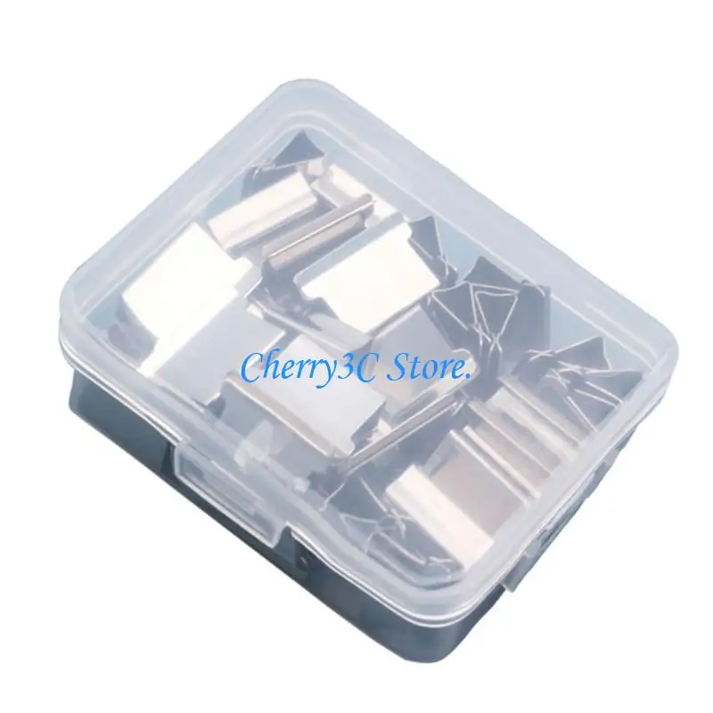 83CE Paper Clip Clamp Dispenser No Damage Binding, Reusable Metal Paper Clamps