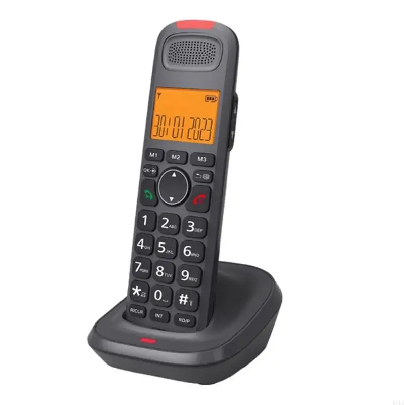 Easy to Use Phone Simple D1015 Cordless Phone Desktop Convenient Operations E65A