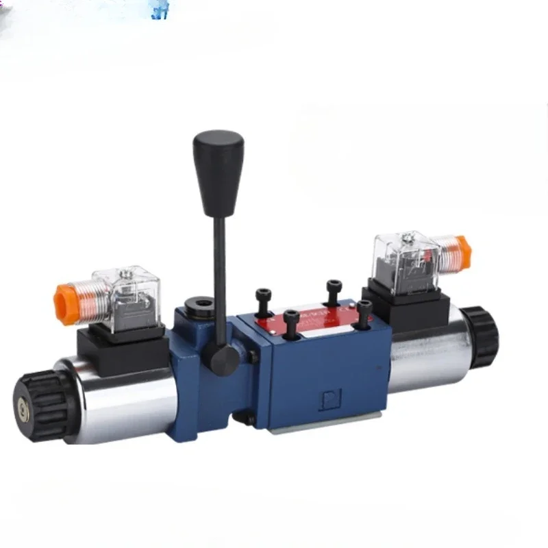 Hydraulic manual electric 3 position 4 way electromagnetic reversing valve