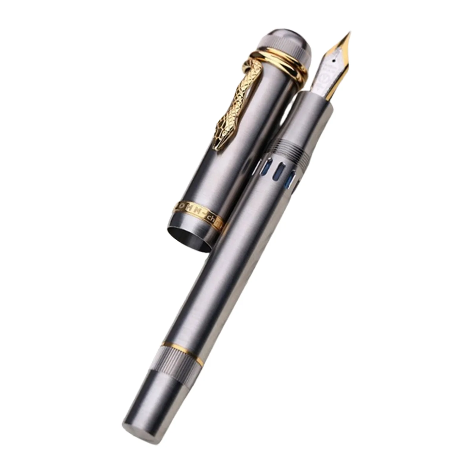 

Перьевая ручка MAJOHN P137 из титана, лимитированная коллекционная серия 2025 года (Год Змеи), с поршневым механизмом заправки, перо EF F из иридия, чернильные ручки