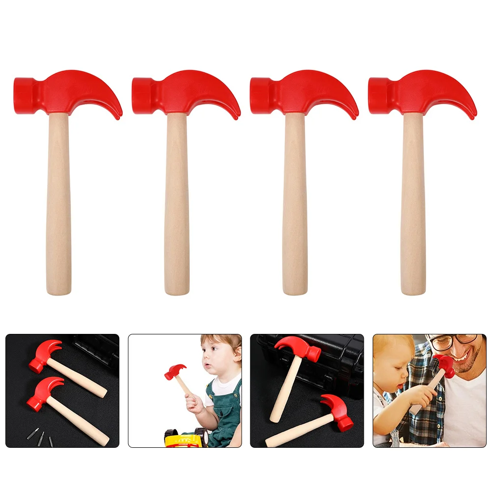 

5Pcs Kids Wooden Hammer Montessori Construction Set Fine Motor Skill Development Simulation Claw Hammer Toddler Tool