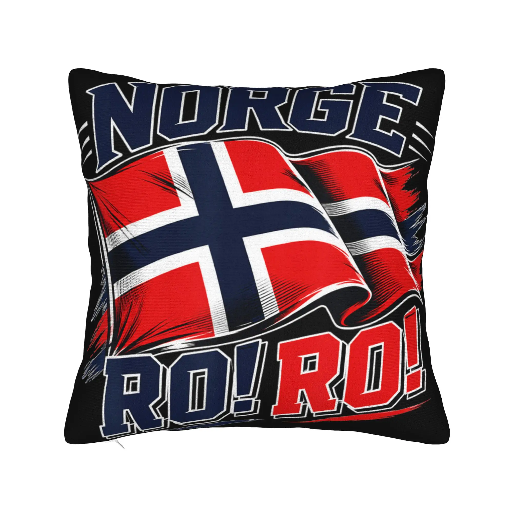 Pillow Cover Norway Norge Flag Vintage Norwegian Football Fan Design  Morden Pillow Case For Sofa Home Decor Pillowcases