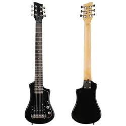 Good Quality Mini Electric Guitar Travel Guitar 34 Inch Basswood Body 6 Strings Wood Guitar High Gloss Red Blue Black Free Bag