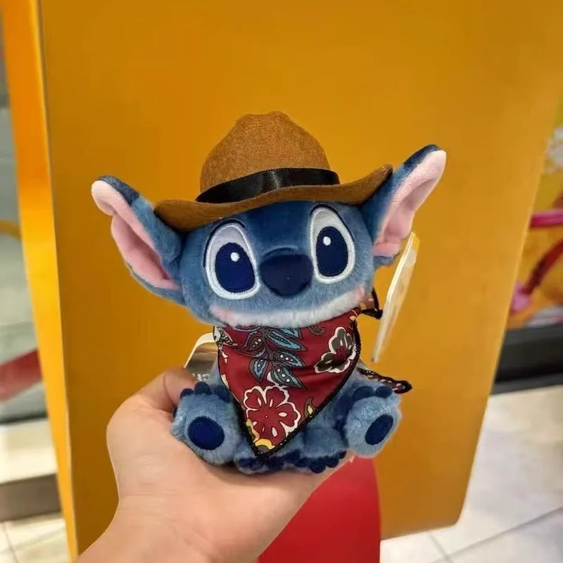 Breloczek pluszowy Stitch anime 12 cm, zawieszka, kawaii, wypełnienie z bawełny pp, kreatywna lalka, dekoracja do torebki dla par, prezent