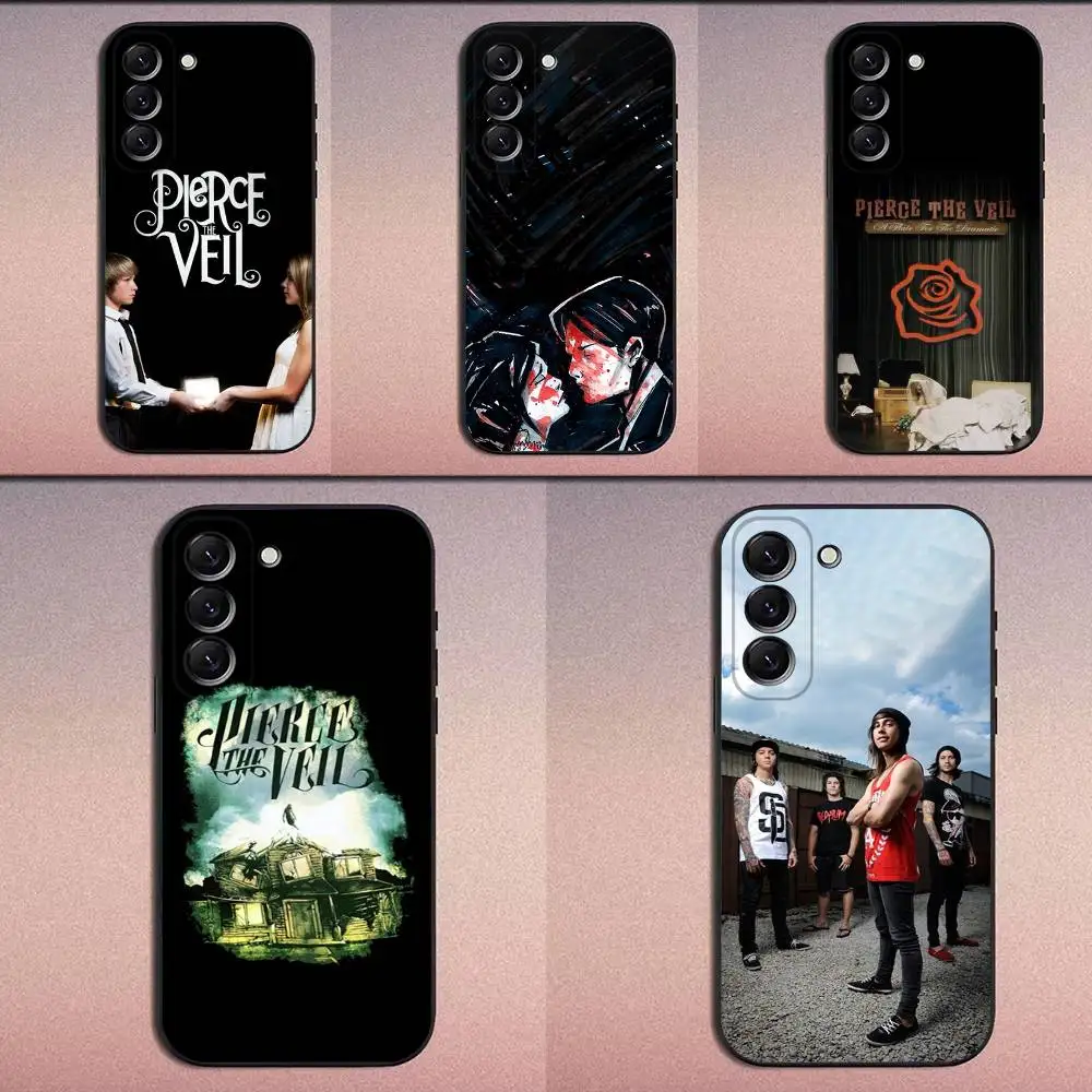 

P-Pierce The Veil Band Phone Case For Samsung Galaxy A20,A21s,A22,A31,A32,A52,A53,A72,73,A80 Soft Black Cover