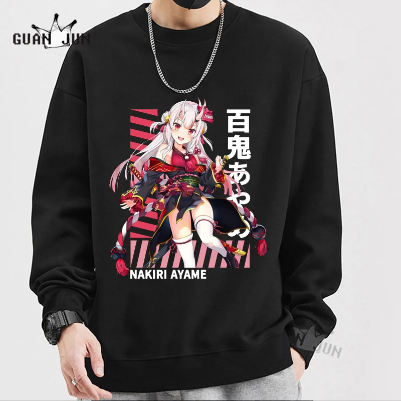 Vtuber Hololive Hoodie Sweatshirts Nakiri Ayame Dayo Streetwear Long Sleeve Casual Harajuku Kawaii Unisex Clothing Aesthetic