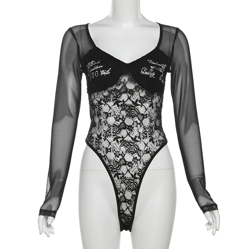 المرأة سليم صالح كم طويل بذلة مثير الجوف خارج الدانتيل التفاصيل بلون فتاة ساخنة وصول جديدة عصرية