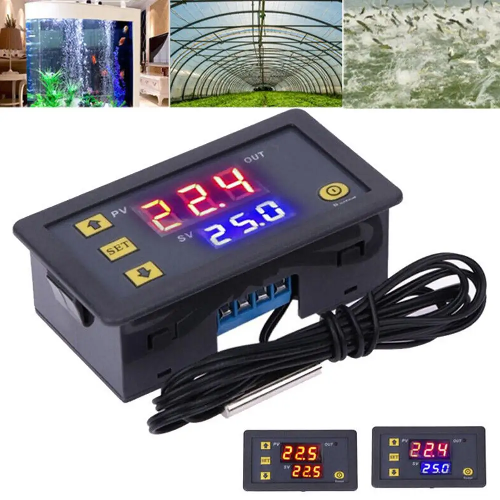 Imagem -06 - Termostato Digital Led Display com Interruptor de Aquecimento e Refrigeração Controlador de Temperatura W3230 dc 12v 24v 110v 220v