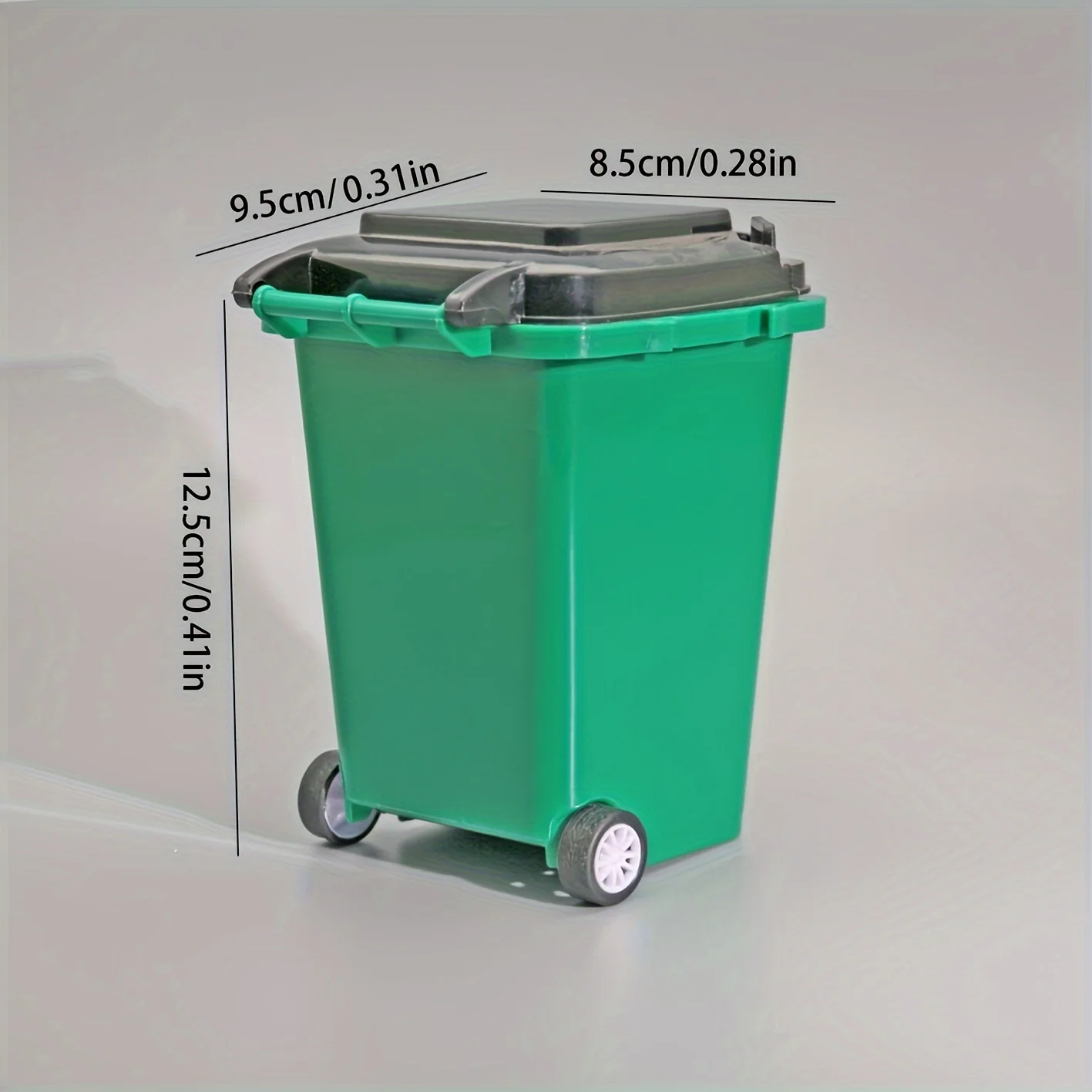1pc Portable Mini Office Desk Trash Bin Pen Holder - Office Supplies Storage view 5