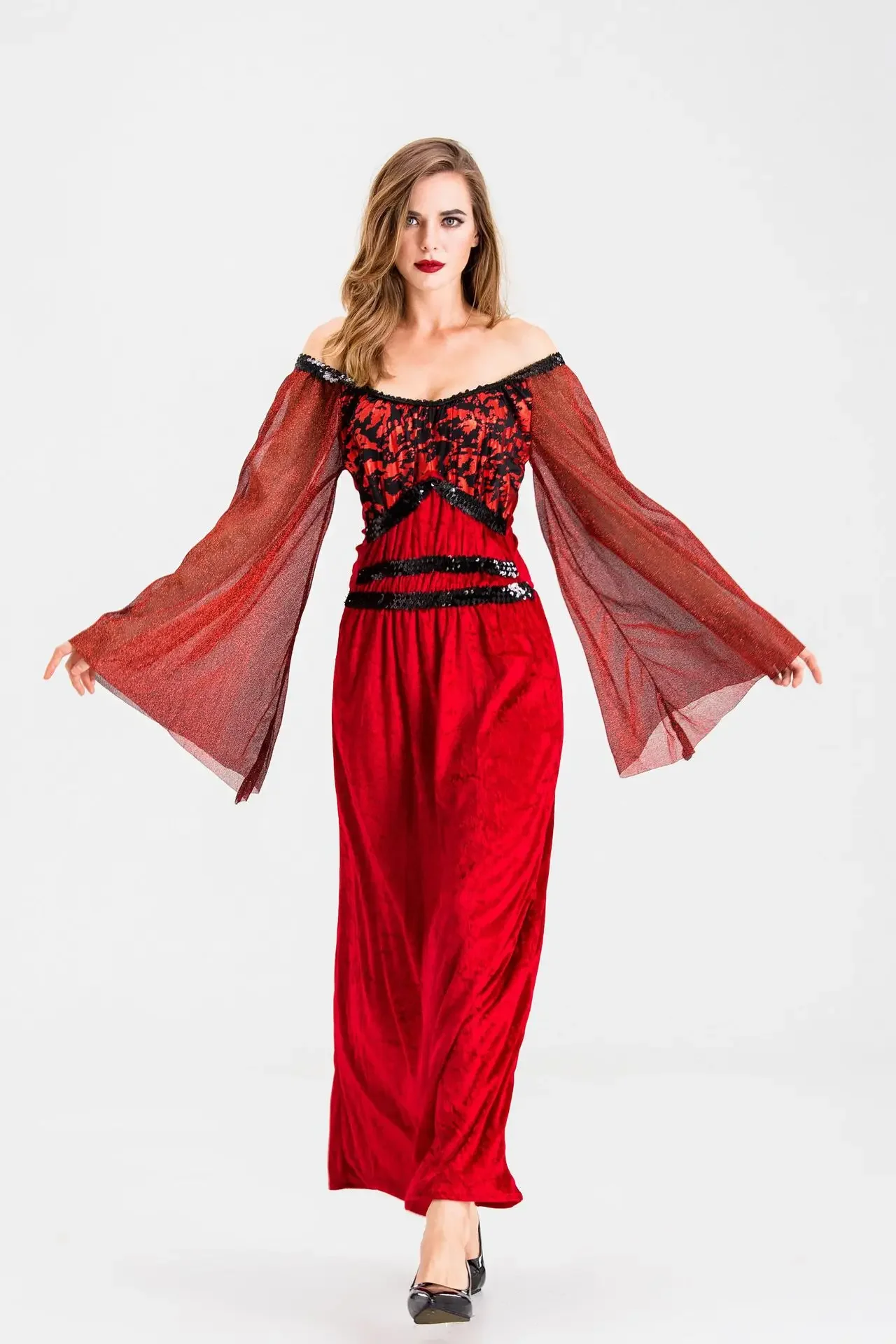 Robe de soirée pour femme SAFCosplay, olympiques de mariée, vêtements de vampire effrayants, robes de reine, Halloween