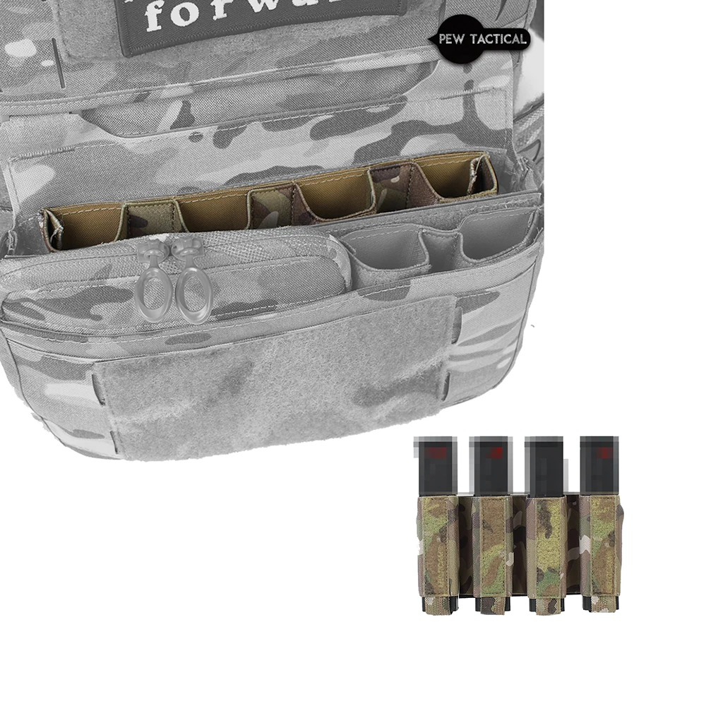 

Pew Tactical Ferro Style Smg 9 мм Страйкбол Mag Glock H&k Валюта для автоматов Четырехместный подсумок для боеприпасов Камуфляж