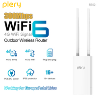 Waterproof IP66 CAT4 WiFi6 4G Router Outdoor IP Camera/CPE 300Mbps Global 3G/4G SIM Card LTE Router POE/DC Power 2*5dBi Antennas