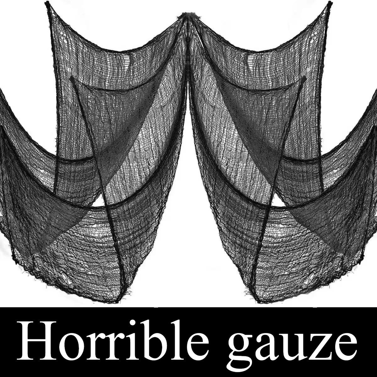 

Декор на Хэллоуин, черная марля, драпированная черная ткань для Хэллоуина, ночного клуба, бара, дом с привидениями, побег, комната, жуткий декор