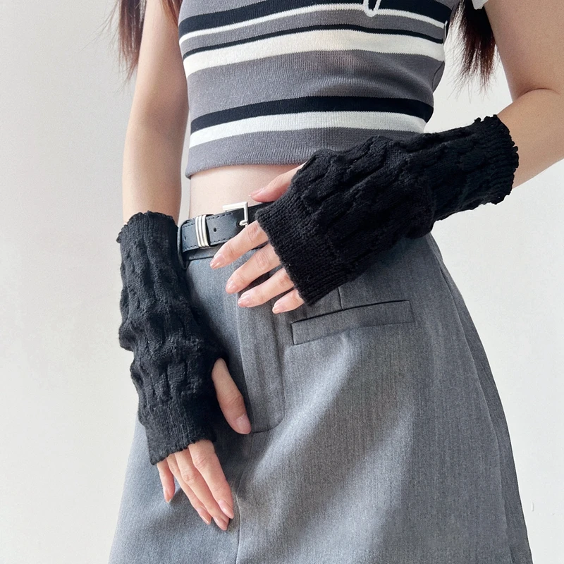 ють накладні нігті, білі підроблені знімні рукави для рук, манікюр, реквізит для фото, трикотажні рукавички з відкритими пальцями, аксесуари для дизайну нігтів