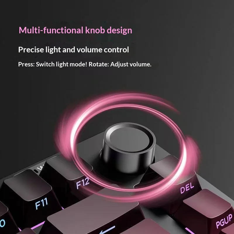 Wired With Rotary Volume Buttons Hot-Swappable Keys For Office And Home Mechanical Keyboards