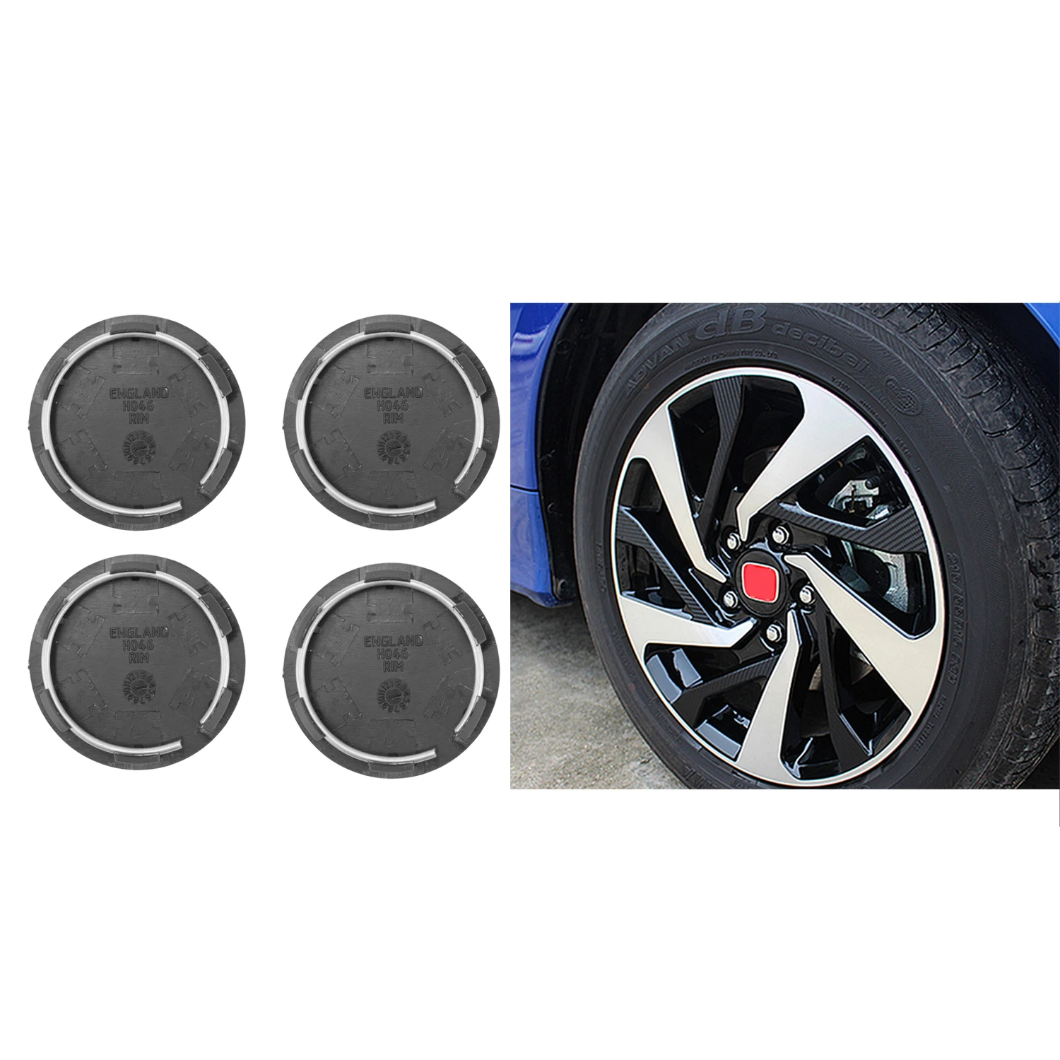 4Pcs/set Black Plastic 50mm Car Trucks Vehicle Wheel Center Rim Hubs Covers Set Tyre No Badge Caps Covers Car Accessories