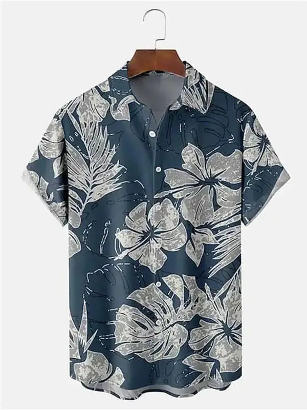 

Loose Men's Beach irt 3D Digital Print Comfortable Breathable ort Sve Casual Sle for Summer Wear