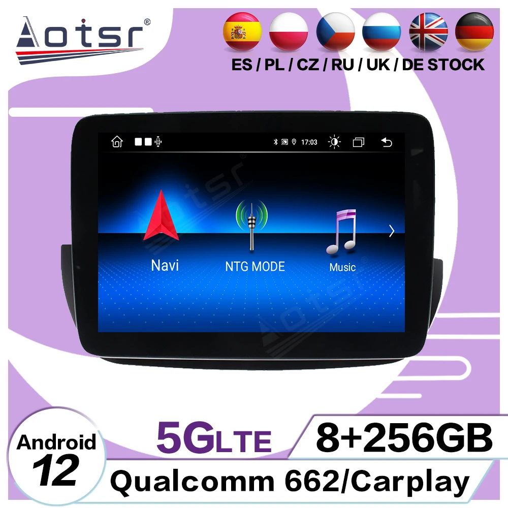 8+256GB Android 12 Player For Mercedes Benz A CLA GLA G 2013 2014 2015 2016 2017 2018 2019 GPS Navi BT Car Radio Video Head Unit