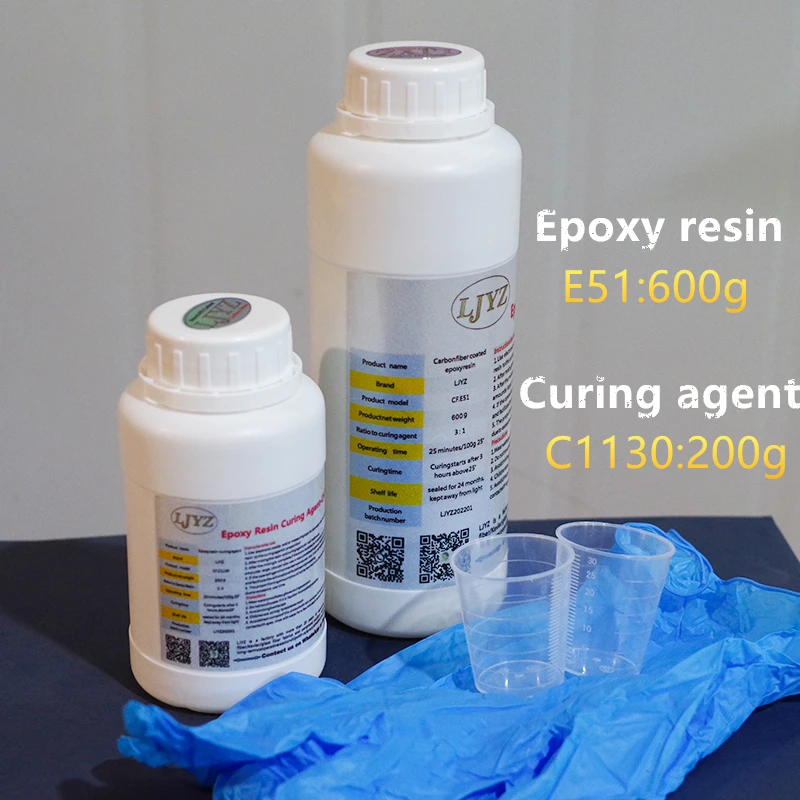 Carbon fiber resin epoxy E51 3:1 AB Glue High gloss easy to penetrate Forhandmade DIY Carbon fiber surface impregnating Glue