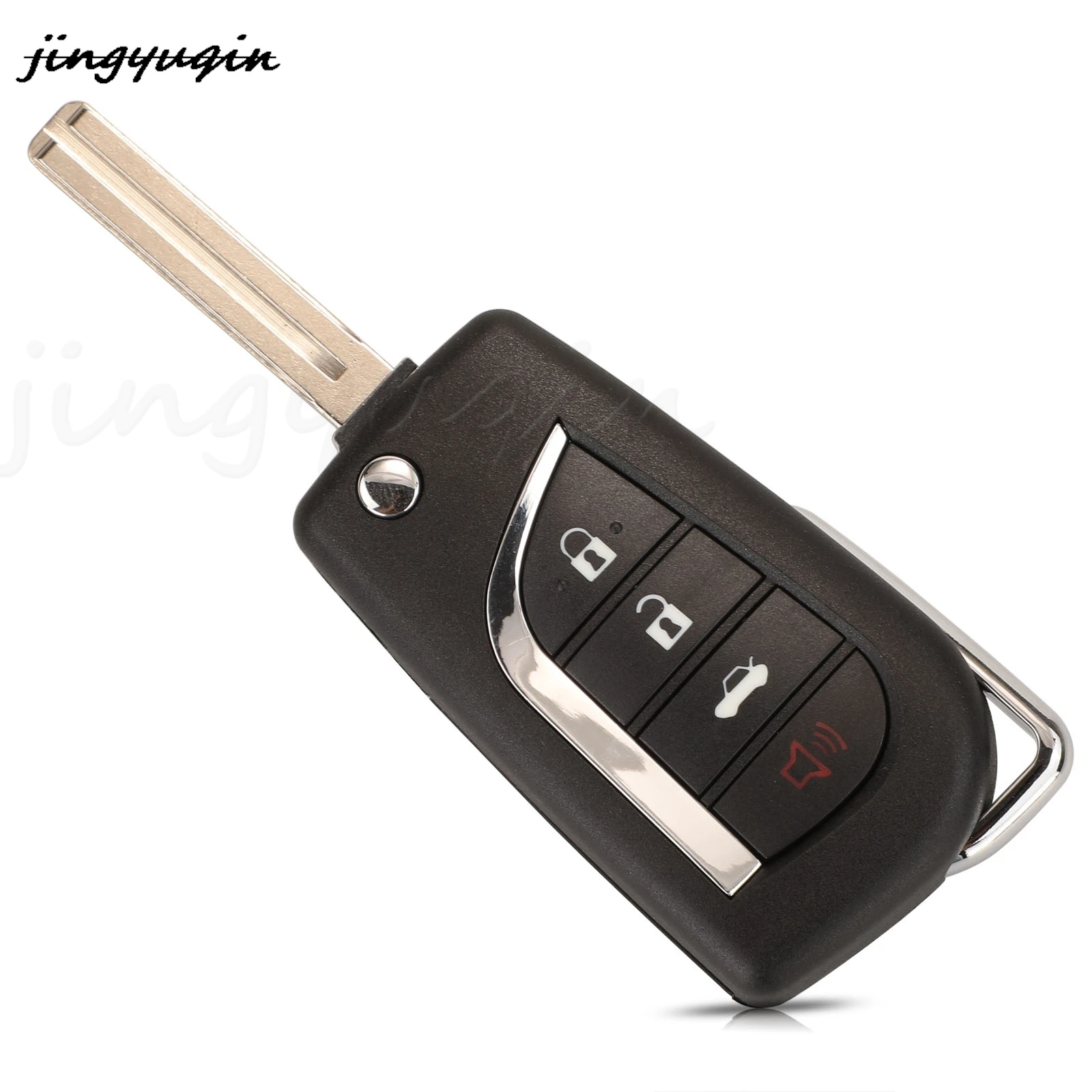 jingyuqin 2/3BTN Flip Remote Key Shell For Toyota Levin Camry Reiz Highlander Corolla RAV4 Key Case VA2 Toy48 Toy43 Fit CR1620