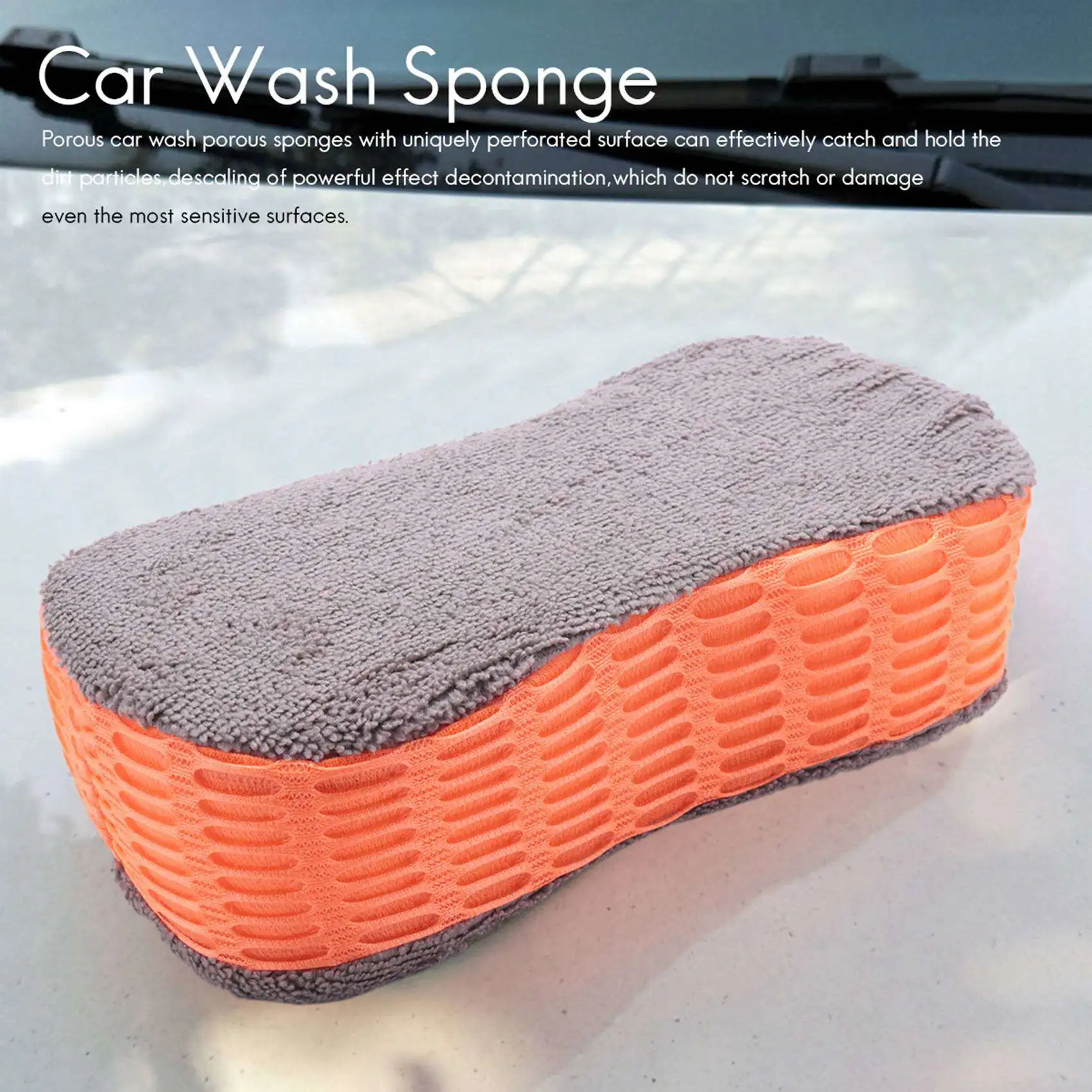 M93K-2X New Car Wash Sponge Thick Absorbent Sponge Car Window Motorcycle Household Cleaning