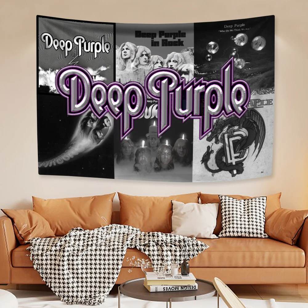 Heavy Metal Band Tapestry Deep-Purples Hard Rock Bedroom Home Decoration Party Concert Backdrop Wall Hanging Carpets Friend Gift